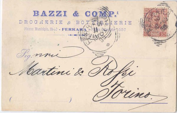 Drogherie Bazzi - Ferrara 1903