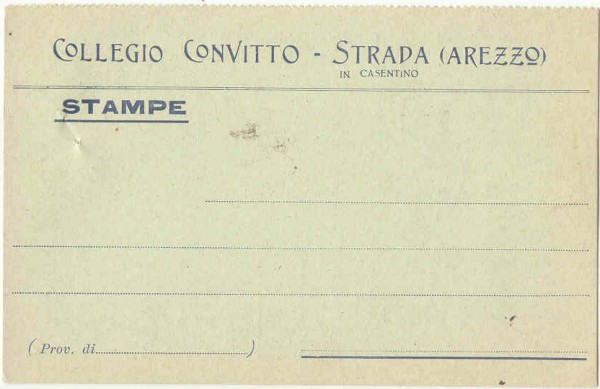 Collegio Convitto - Strada in Casentino 1923