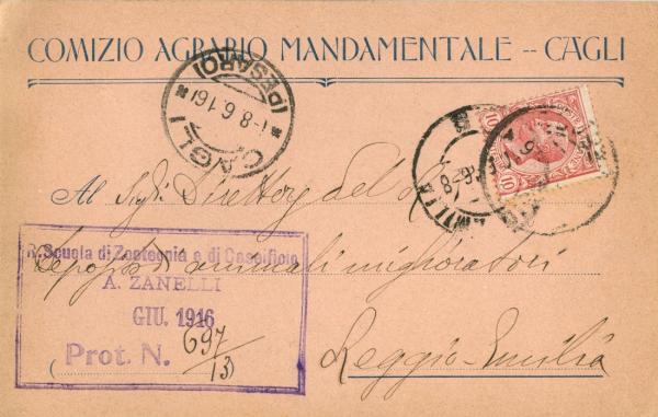 Comizio Agrario Mandamentale - Cagli 1916