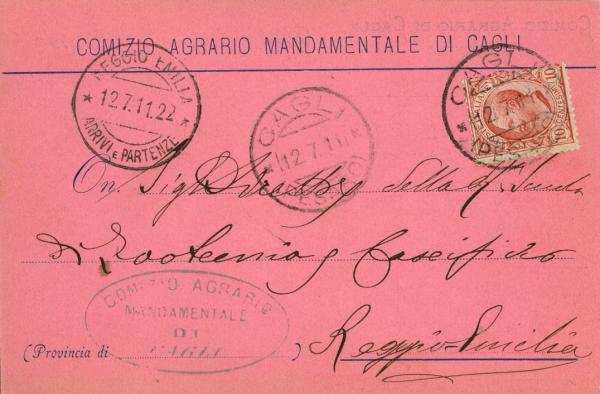 Comizio Agrario Mandamentale - Cagli 1911