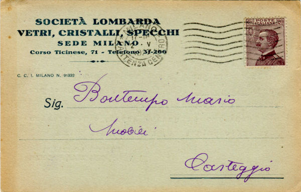 Societ Lombarda Vetri Cristalli - Milano 1927