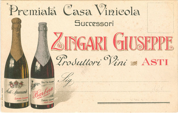 Casa Vinicola Zingari Giuseppe Asti 