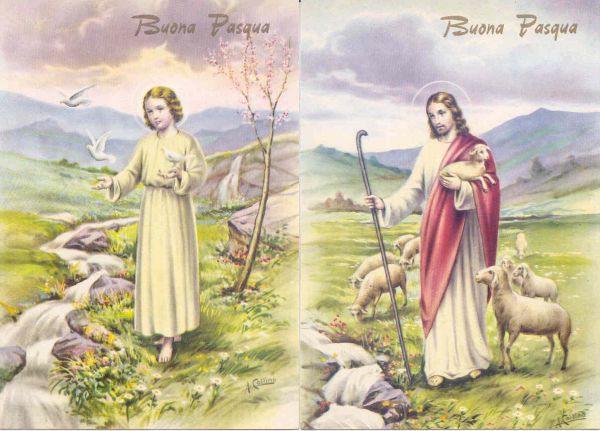 Serie 6 cartoline Buona Pasqua Collino