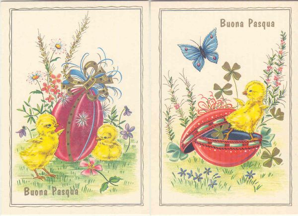 Serie 6 cartoline Buona Pasqua