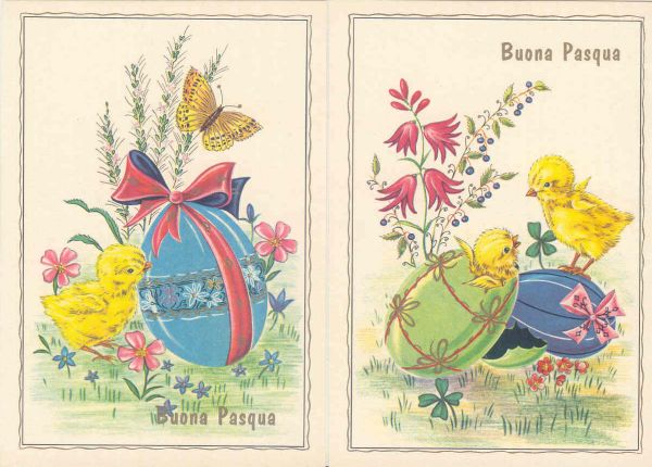 Serie 6 cartoline Buona Pasqua