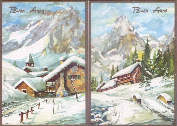 Serie 6 cartoline Buon Anno
