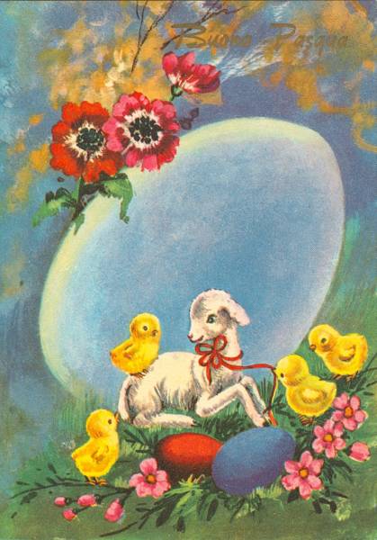 Serie 5 cartoline Buona Pasqua